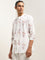 ETA White Floral Printed Resort-Fit Cotton Shirt