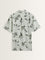 ETA Light Sage Floral Printed Relaxed-Fit Cotton Shirt