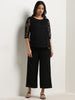 Gia Black Solid High-Rise Trousers