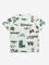 Y&F Kids Off-White Text Design Cotton T-Shirt