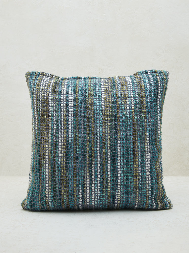 Westside Home Teal Graded Striped Cushion Cover