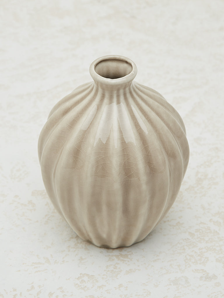 Westside Home Ivory Ceramic Vase - Small