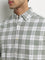 WES Casuals Sage Checks Design Relaxed-Fit Cotton Shirt