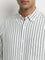 WES Casuals Sage Striped Relaxed-Fit Cotton Blend Shirt