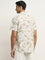 WES Casuals Sage Floral Printed Slim-Fit Cotton Shirt