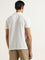 WES Casuals White Printed Relaxed-Fit Polo T-Shirt