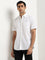 WES Casuals White Striped Relaxed-Fit Cotton Shirt