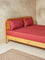 Westside Home Dark Red Solid Double Bed Fitted Sheet and Pillowcase Set