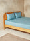 Westside Home Dusty Blue Double Bed Flat Sheet and Pillowcase Set