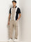 WES Casuals Navy Colour-Blocked Relaxed-Fit Polo T-Shirt