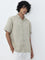 ETA Beige Textured Relaxed-Fit Cotton Shirt