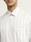 WES Formals White Pinstriped Design Relaxed-Fit Shirt