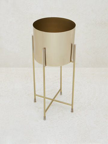 Westside Home Gold Planter with Stand - Small