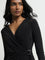 Wardrobe Black Ruched-Detailed Wrap Dress