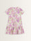 Bombay Paisley Lilac Printed Drop-Waist Cotton Dress