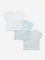 HOP Baby Blue Printed Cotton T-Shirts - Pack of 3