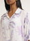 Utsa Lilac Foliage Design High-Low Kurta