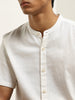 ETA Off-White Solid Resort-Fit Cotton Shirt