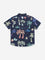 HOP Kids Navy Tropical-Inspired Cotton Shirt