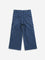 HOP Kids Dark Blue Cargo-Style Relaxed - Fit Mid - Rise Jeans