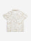 HOP Kids Beige Marble Print Resort-Fit Cotton Shirt