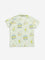 HOP Kids Light Green Burger Printed Shirt