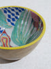 Westside Home Multicolour Printed Small Wooden Bowl