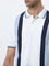 WES Casuals Blue Striped Relaxed-Fit Polo T-Shirt