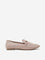 LUNA BLU Blush Pink Metal-Detailed Loafers