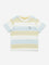 HOP Kids Light Blue Striped Cotton T-Shirt