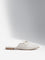 LUNA BLU Ivory Metal-Detailed Mules