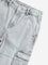 Y&F Kids Grey Faded Cargo-Style Relaxed - Fit Mid - Rise Jeans