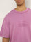 Nuon Dusty Pink Typographic Relaxed-Fit Cotton T-Shirt