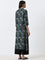 Utsa Indigo Botanical Design A-Line Kurta