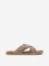 SOLEPLAY Taupe Criss Cross Slip-On Sandals