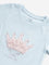 HOP Kids Light Blue Crown Applique-Detailed Cotton T-Shirt