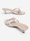 LUNA BLU Blush Pink Bow-Detailed Kitten Heel Sandals