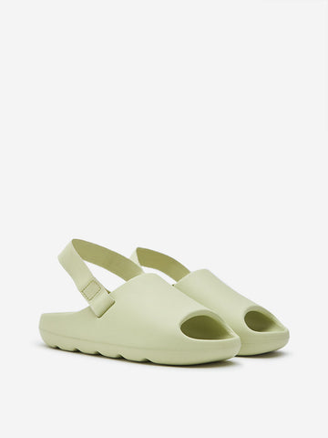 Yellow Sage Slingback Clogs