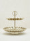 Westside Home Gold Scallop Design Two-Tier Cake Stand