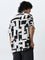 Nuon Black Abstract Printed Relaxed Fit Shirt