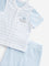 HOP Baby Light Blue Cotton T-Shirt, Waistcoat and Pants Set