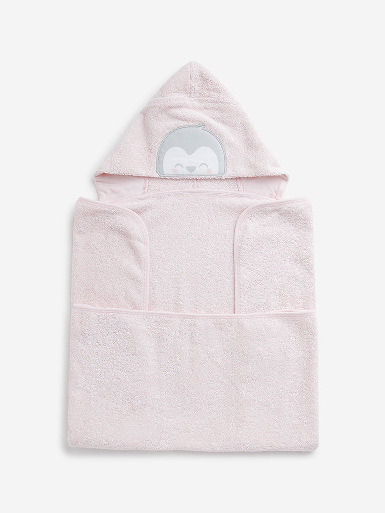 HOP Baby Light Pink Animal Design Cotton Towel