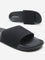 SOLEPLAY Black Chevron Textured Slides