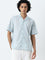 ETA Light Blue Schiffli Design Relaxed-Fit Shirt