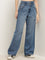 Nuon Blue Relaxed - Fit High - Rise Baggy Jeans