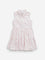 HOP Kids Pink Embroidered Cotton Tiered Shirt Dress