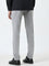 WES Formals Dark Grey Mid-Rise Ultra-Slim Fit Trousers