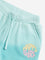 HOP Kids Mint Text Design Mid-Rise Shorts