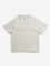 Y&F Kids Beige Text Embossed Cotton T-Shirt