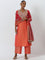 Vark Coral Floral Embellished Kurta, Pants And Dupatta Set